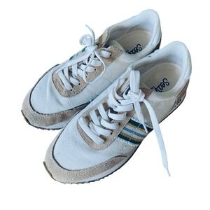 SEAVEES Womens Royal Runner Sand Organic Duck Canvas Suede Sneakers Shoes Size 9